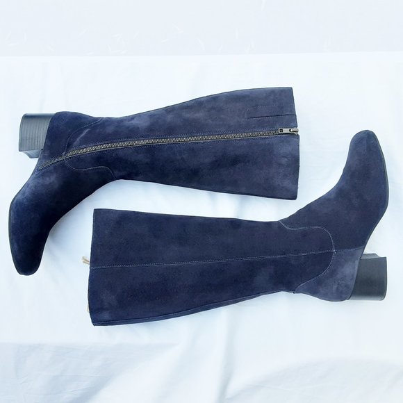 BORN Avala Knee High Blue Suede Boots - Size 10 - Picture 7 of 12